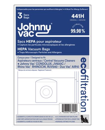 Sac en microfiltre HEPA pour aspirateur central - Condo