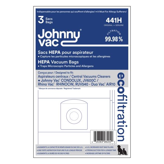 Sac en microfiltre HEPA pour aspirateur central - Condo