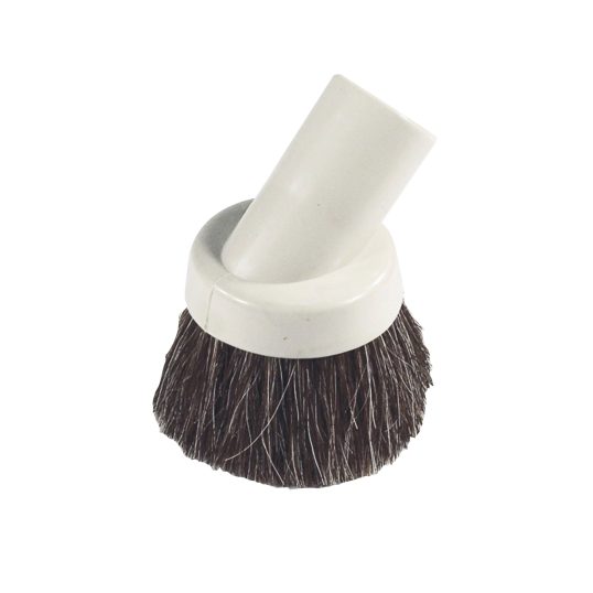 Brosse à épousseter ronde en crin de cheval de 32mm (1 1/4po) de diamètre - Gris