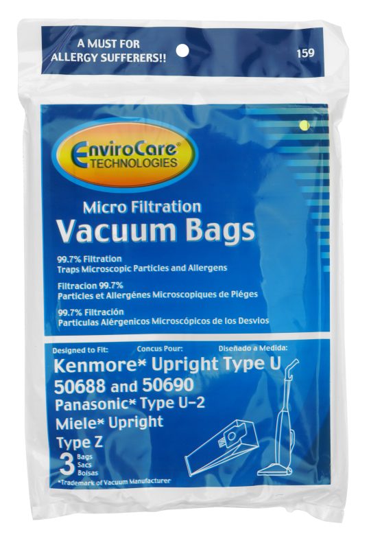 Sac en papier pour aspirateur chariot Kenmore 50688 - Type U