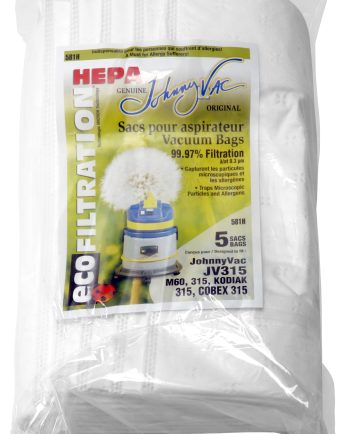 Sac en microfiltre HEPA pour aspirateur commercial Johnny Vac JV315 et M60