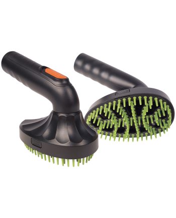 Brosse peigne pour animaux pivotante avec tiges en caoutchouc de 32mm (1 1/4po) de diamètre - Noir