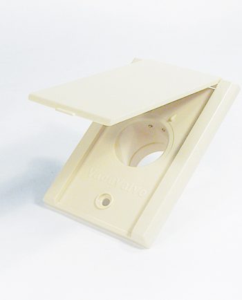 Prise murale rectangle pour installation d'aspirateur central - Ivoire