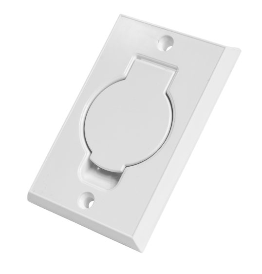 Prise murale ronde pour installation d'aspirateur central