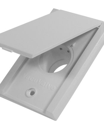 Prise murale rectangle pour installation d'aspirateur central - Blanc