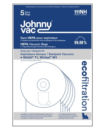 Sac en microfiltre pour aspirateur dorsal Johnny Vac JVT1