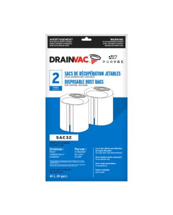 Sac en microfiltre pour aspirateur central Drainvac