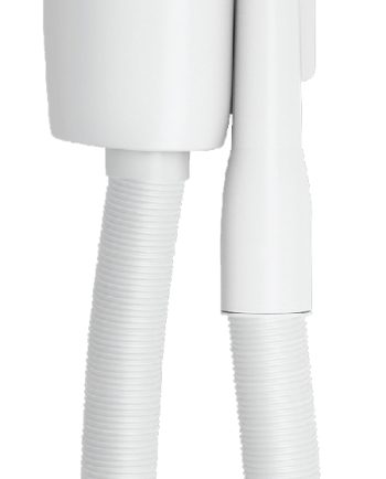 Prise et boyau Wally Flex pour aspirateur central - Blanc