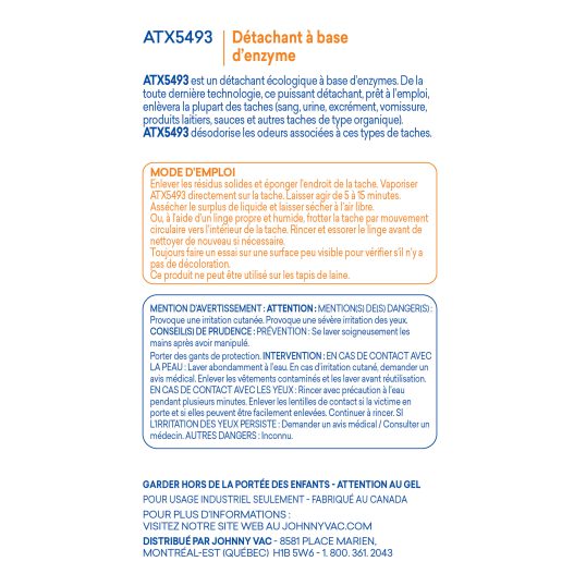 Détachant pour tapis à base d'enzyme Attax