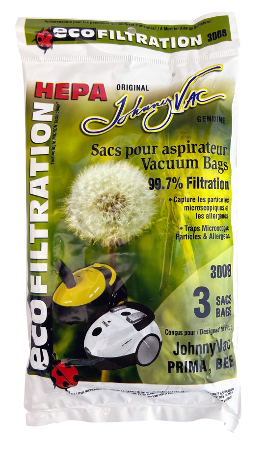 Sac en microfiltre HEPA pour aspirateur chariot Johnny Vac Prima