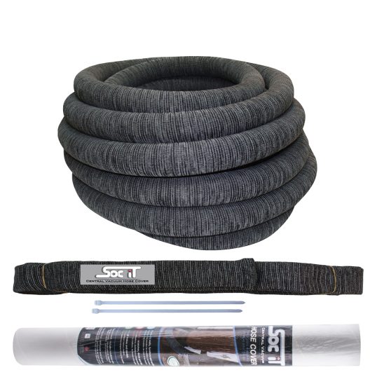 Recouvre-boyau gaine pour boyau d'aspirateur central - Gris