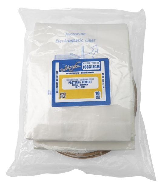 Sac en papier pour aspirateur commercial dorsal Proteam Perfect