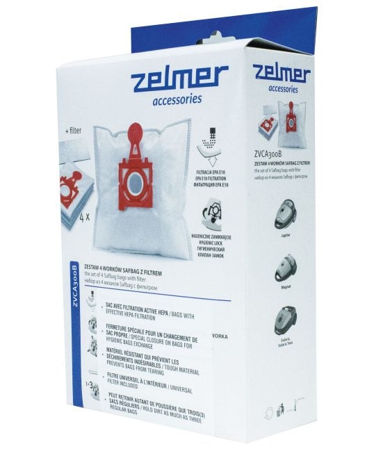 Sac en microfibre HEPA pour aspirateur chariot Zelmer Série 3000, 4000 et 5000