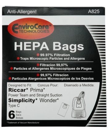 Sac en microfibre HEPA pour aspirateur chariot Ricar Prima et Simplicity Wonder