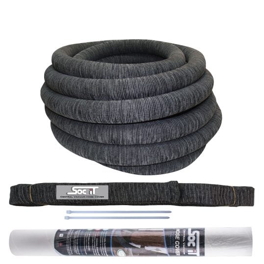 Recouvre-boyau gaine pour boyau d'aspirateur central - Gris
