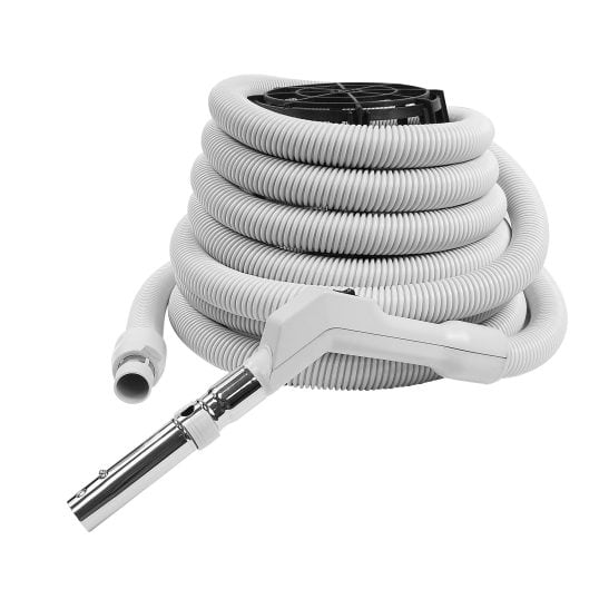 Boyau pour aspirateur central avec poignée longue et bouton arrêt départ