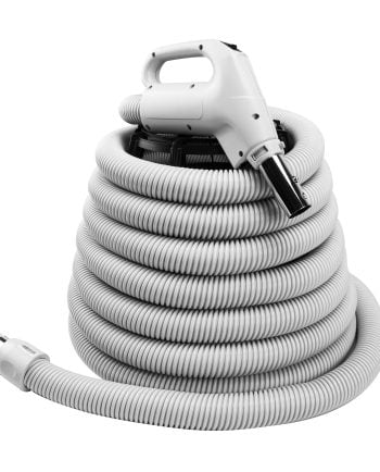 Boyau pour aspirateur central avec poignée pompe à gaz et bouton arrêt départ
