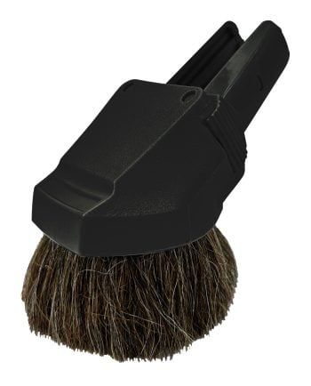 Brosse à épousseter combinée en crin de cheval de 32mm (1 1/4po) de diamètre pour divans et meubles en crin de cheval - Noir