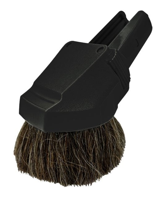 Brosse à épousseter combinée en crin de cheval de 32mm (1 1/4po) de diamètre pour divans et meubles en crin de cheval - Noir