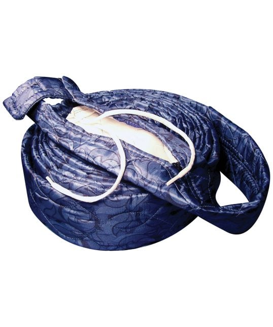 Recouvre-boyau matelassée à glissière pour boyau d'aspirateur central - Bleu