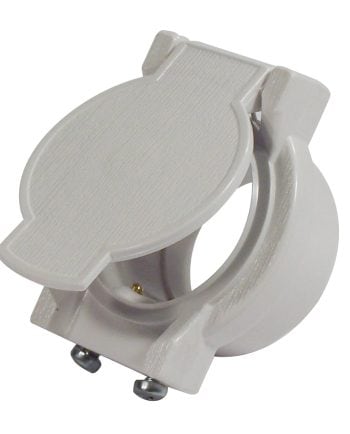 Prise d'utilité et de contact pour installation d'aspirateur central - Blanc