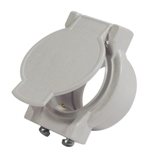 Prise d'utilité et de contact pour installation d'aspirateur central - Blanc