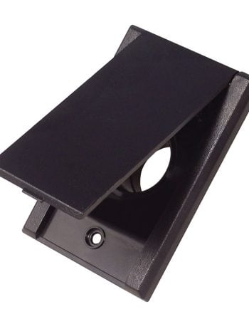 Prise murale rectangle pour installation d'aspirateur central - Noir