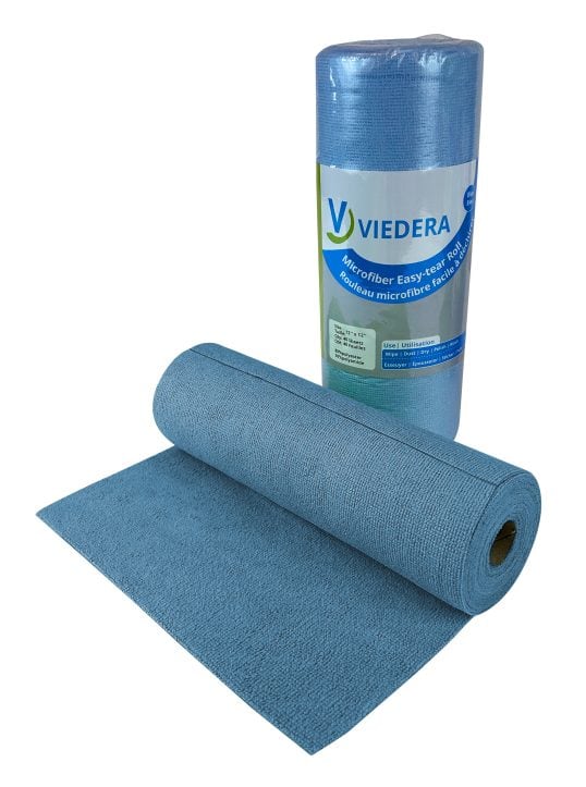 Chiffon microfibre tout usage en rouleau de 40 feuilles - Bleu