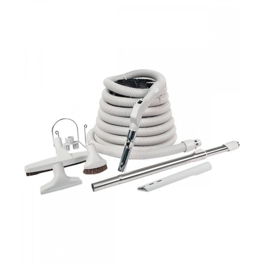 Ensemble de boyau et accessoires pour aspirateur central avec poignée longue et bouton arrêt départ