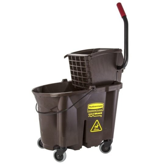 Chaudière essoreuse à pression latérale Rubbermaid - Brun
