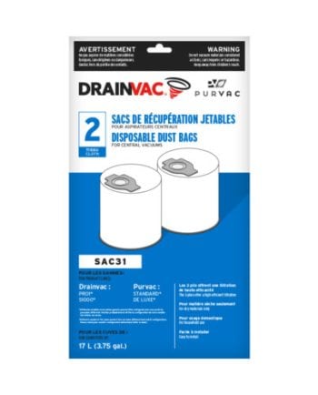 Sac en microfiltre pour aspirateur central Drainvac Série Pro1 et S1000