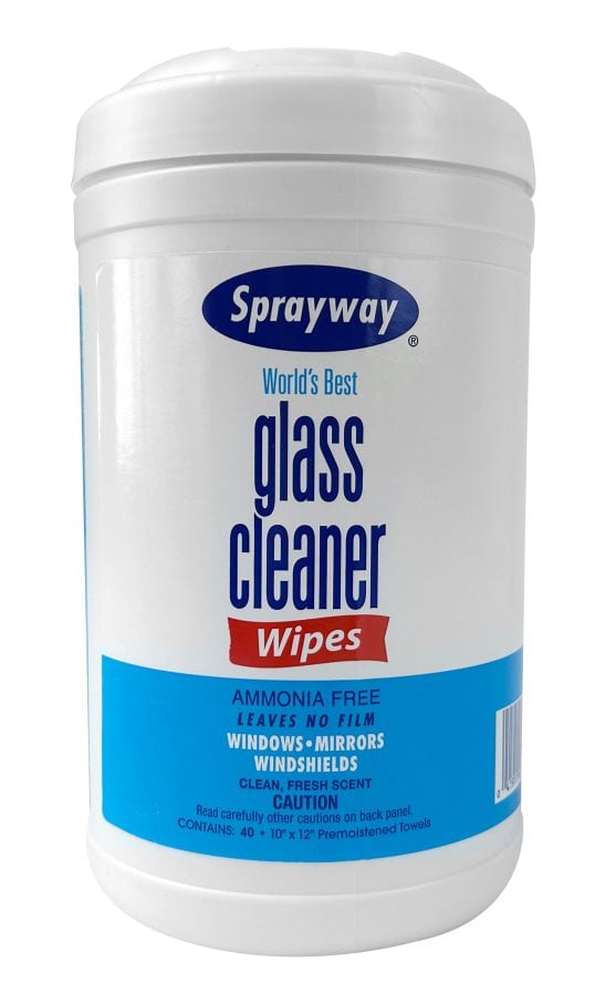 Lingettes nettoyantes pour vitres sans amoniaque Sprayway