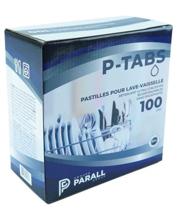 Détergent pour lave-vaisselle en pastilles ultra concentrées et sans phosphate Parall P-TABS