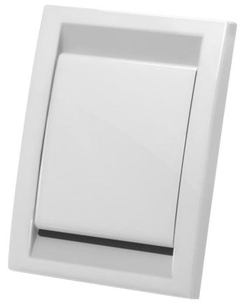 Prise murale en plastique brillant pour installation d'aspirateur central Decovac - Blanc
