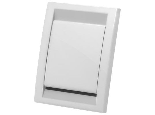 Prise murale en plastique brillant pour installation d'aspirateur central Decovac - Blanc