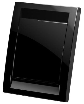 Prise murale en plastique brillant pour installation d'aspirateur central Decovac - Noir