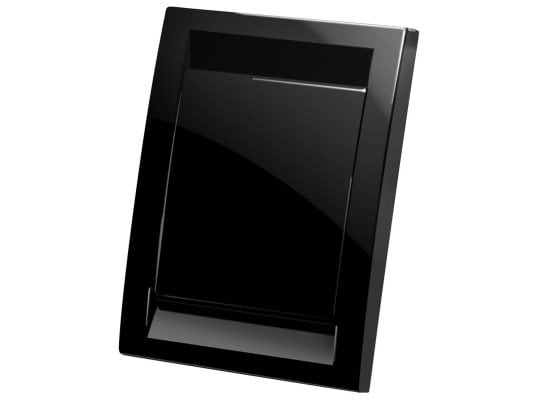 Prise murale en plastique brillant pour installation d'aspirateur central Decovac - Noir
