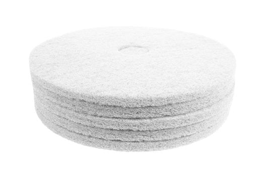 Tampon pour polisseuse à plancher pour polir et vaporiser/polir - Blanc