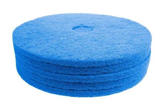 Tampon pour polisseuse à plancher pour récurer - Bleu